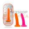 Dildo 6' con base de sopapa naranja